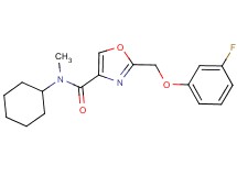 N-cyclohexyl-2-[(3-fluorophenoxy)methyl]-N-methyl-1,3-oxazole-4-carboxamide