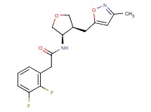 2-(2,3-difluorophenyl)-N-{(3R*,4S*)-4-[(3-methylisoxazol-5-yl)methyl]tetrahydrofuran-3-yl}acetamide