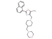 4-[(1-{[5-methyl-2-(1-naphthyl)-1,3-oxazol-4-yl]methyl}-4-piperidinyl)methyl]morpholine