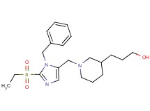 3-(1-{[1-benzyl-2-(ethylsulfonyl)-1H-imidazol-5-yl]methyl}-3-piperidinyl)-1-propanol
