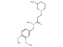 N-(3,4-dimethoxybenzyl)-N-methyl-3-(3-methyl-1-piperidinyl)propanamide trifluoroacetate