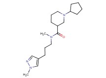 1-cyclopentyl-N-methyl-N-[3-(1-methyl-1H-pyrazol-4-yl)propyl]-3-piperidinecarboxamide