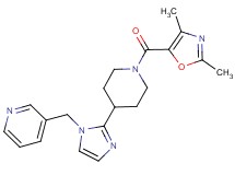 3-[(2-{1-[(2,4-dimethyl-1,3-oxazol-5-yl)carbonyl]-4-piperidinyl}-1H-imidazol-1-yl)methyl]pyridine