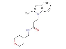 3-(2-methyl-1H-indol-1-yl)-N-(tetrahydro-2H-pyran-4-ylmethyl)propanamide
