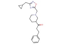 1-(1-{[3-(cyclopropylmethyl)-1,2,4-oxadiazol-5-yl]methyl}-3-piperidinyl)-3-phenyl-1-propanone