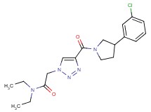2-(4-{[3-(3-chlorophenyl)-1-pyrrolidinyl]carbonyl}-1H-1,2,3-triazol-1-yl)-N,N-diethylacetamide