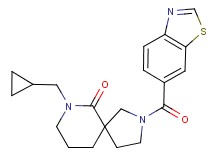 2-(1,3-benzothiazol-6-ylcarbonyl)-7-(cyclopropylmethyl)-2,7-diazaspiro[4.5]decan-6-one