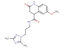 N-[3-(3,5-dimethyl-1H-1,2,4-triazol-1-yl)propyl]-6-methoxy-2-oxo-1,2,3,4-tetrahydro-4-quinolinecarboxamide
