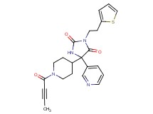 5-[1-(2-butynoyl)-4-piperidinyl]-5-(3-pyridinyl)-3-[2-(2-thienyl)ethyl]-2,4-imidazolidinedione