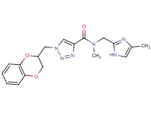 1-(2,3-dihydro-1,4-benzodioxin-2-ylmethyl)-N-methyl-N-[(4-methyl-1H-imidazol-2-yl)methyl]-1H-1,2,3-triazole-4-carboxamide