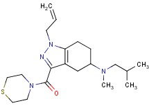 1-allyl-N-isobutyl-N-methyl-3-(4-thiomorpholinylcarbonyl)-4,5,6,7-tetrahydro-1H-indazol-5-amine
