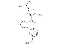 3-isopropyl-5-{[2-(3-methoxyphenyl)-1-pyrrolidinyl]carbonyl}-1-methyl-1H-pyrazole