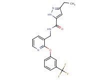 3-ethyl-N-({2-[3-(trifluoromethyl)phenoxy]pyridin-3-yl}methyl)-1H-pyrazole-5-carboxamide