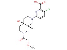 3-chloro-6-[(4aR*,8aR*)-4a-hydroxy-7-(methoxyacetyl)octahydro-2,7-naphthyridin-2(1H)-yl]pyridine-2-carboxylic acid