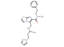 N-methyl-5-({[1-methyl-3-(1H-pyrazol-1-yl)propyl]amino}methyl)-N-(2-phenylethyl)imidazo[2,1-b][1,3]thiazole-6-carboxamide