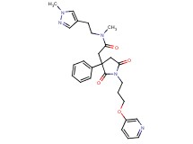 2-{2,5-dioxo-3-phenyl-1-[3-(3-pyridinyloxy)propyl]-3-pyrrolidinyl}-N-methyl-N-[2-(1-methyl-1H-pyrazol-4-yl)ethyl]acetamide