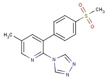 5-methyl-3-[4-(methylsulfonyl)phenyl]-2-(4H-1,2,4-triazol-4-yl)pyridine
