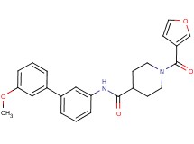 1-(3-furoyl)-N-(3'-methoxy-3-biphenylyl)-4-piperidinecarboxamide