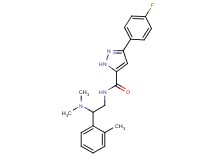 N-[2-(dimethylamino)-2-(2-methylphenyl)ethyl]-3-(4-fluorophenyl)-1H-pyrazole-5-carboxamide