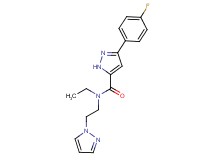 N-ethyl-3-(4-fluorophenyl)-N-[2-(1H-pyrazol-1-yl)ethyl]-1H-pyrazole-5-carboxamide