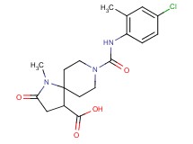 8-{[(4-chloro-2-methylphenyl)amino]carbonyl}-1-methyl-2-oxo-1,8-diazaspiro[4.5]decane-4-carboxylic acid