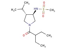 N-[(3R*,4S*)-1-(2-ethylbutanoyl)-4-isopropyl-3-pyrrolidinyl]methanesulfonamide