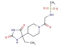 N-{2-[4-(4-ethyl-2,5-dioxoimidazolidin-4-yl)piperidin-1-yl]-2-oxoethyl}methanesulfonamide