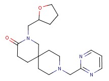 9-(2-pyrimidinylmethyl)-2-(tetrahydro-2-furanylmethyl)-2,9-diazaspiro[5.5]undecan-3-one