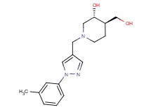 (3R*,4R*)-4-(hydroxymethyl)-1-{[1-(3-methylphenyl)-1H-pyrazol-4-yl]methyl}-3-piperidinol