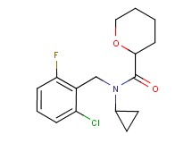 N-(2-chloro-6-fluorobenzyl)-N-cyclopropyltetrahydro-2H-pyran-2-carboxamide