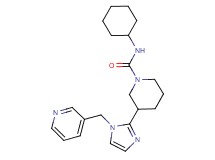 N-cyclohexyl-3-[1-(3-pyridinylmethyl)-1H-imidazol-2-yl]-1-piperidinecarboxamide