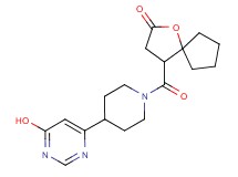4-{[4-(6-hydroxypyrimidin-4-yl)piperidin-1-yl]carbonyl}-1-oxaspiro[4.4]nonan-2-one