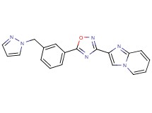 2-{5-[3-(1H-pyrazol-1-ylmethyl)phenyl]-1,2,4-oxadiazol-3-yl}imidazo[1,2-a]pyridine