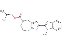 isobutyl 2-(1-methyl-1H-benzimidazol-2-yl)-7,8-dihydro-4H-pyrazolo[1,5-a][1,4]diazepine-5(6H)-carboxylate