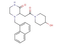 3-[2-(4-hydroxy-1-piperidinyl)-2-oxoethyl]-4-(1-naphthylmethyl)-2-piperazinone