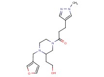 2-{1-(3-furylmethyl)-4-[3-(1-methyl-1H-pyrazol-4-yl)propanoyl]piperazin-2-yl}ethanol
