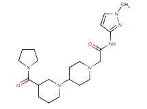 N-(1-methyl-1H-pyrazol-3-yl)-2-[3-(pyrrolidin-1-ylcarbonyl)-1,4'-bipiperidin-1'-yl]acetamide