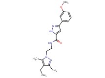 N-[2-(4-ethyl-3,5-dimethyl-1H-pyrazol-1-yl)ethyl]-3-(3-methoxyphenyl)-1H-pyrazole-5-carboxamide