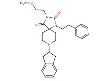 8-(2,3-dihydro-1H-inden-2-yl)-3-(2-methoxyethyl)-1-(2-phenylethyl)-1,3,8-triazaspiro[4.5]decane-2,4-dione