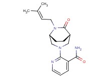 2-[(1S*,5R*)-6-(3-methyl-2-buten-1-yl)-7-oxo-3,6-diazabicyclo[3.2.2]non-3-yl]nicotinamide