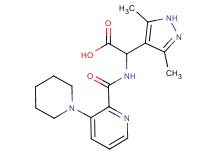 (3,5-dimethyl-1H-pyrazol-4-yl){[(3-piperidin-1-ylpyridin-2-yl)carbonyl]amino}acetic acid