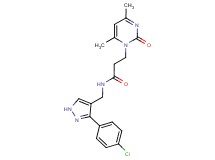 N-{[3-(4-chlorophenyl)-1H-pyrazol-4-yl]methyl}-3-(4,6-dimethyl-2-oxopyrimidin-1(2H)-yl)propanamide