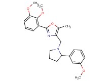 2-(2,3-dimethoxyphenyl)-4-{[2-(3-methoxyphenyl)-1-pyrrolidinyl]methyl}-5-methyl-1,3-oxazole