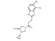 (3R*,4S*)-4-cyclopropyl-1-[3-(4,5-dimethyl-1H-benzimidazol-2-yl)propanoyl]pyrrolidin-3-amine