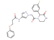 N-(1-{2-[2-(3-fluorophenyl)-3-oxo-1-piperazinyl]-2-oxoethyl}-1H-pyrazol-4-yl)-3-phenoxypropanamide