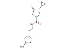 1-cyclopropyl-N-[2-(4-methyl-1,3-thiazol-2-yl)ethyl]-5-oxo-3-pyrrolidinecarboxamide