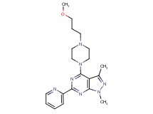 4-[4-(3-methoxypropyl)-1-piperazinyl]-1,3-dimethyl-6-(2-pyridinyl)-1H-pyrazolo[3,4-d]pyrimidine