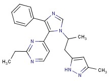 2-ethyl-4-{1-[1-methyl-2-(3-methyl-1H-pyrazol-5-yl)ethyl]-4-phenyl-1H-imidazol-5-yl}pyrimidine