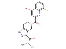 5-[(8-fluoro-4-hydroxy-2-quinolinyl)carbonyl]-N,N-dimethyl-4,5,6,7-tetrahydro-1H-pyrazolo[4,3-c]pyridine-3-carboxamide
