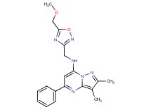N-{[5-(methoxymethyl)-1,2,4-oxadiazol-3-yl]methyl}-2,3-dimethyl-5-phenylpyrazolo[1,5-a]pyrimidin-7-amine
